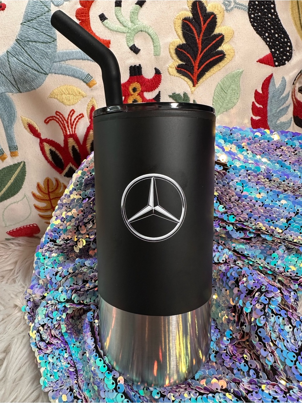 Mercedes Benz • 16 oz Spill Proof Lid Tumbler w Soft Tip Straw